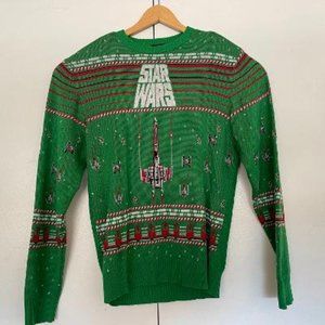 Free Shipping Star Wars Ugly Christmas Sweater Green, Fighter,